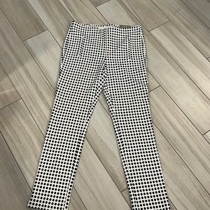Chico brand pants - Juliet fit, size 0. White with black polka dot.